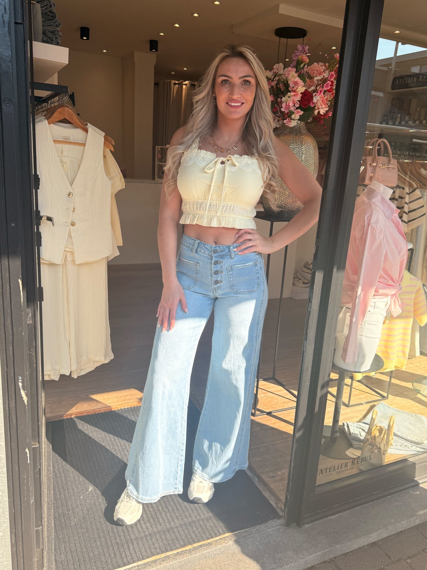 Cropped top yellow