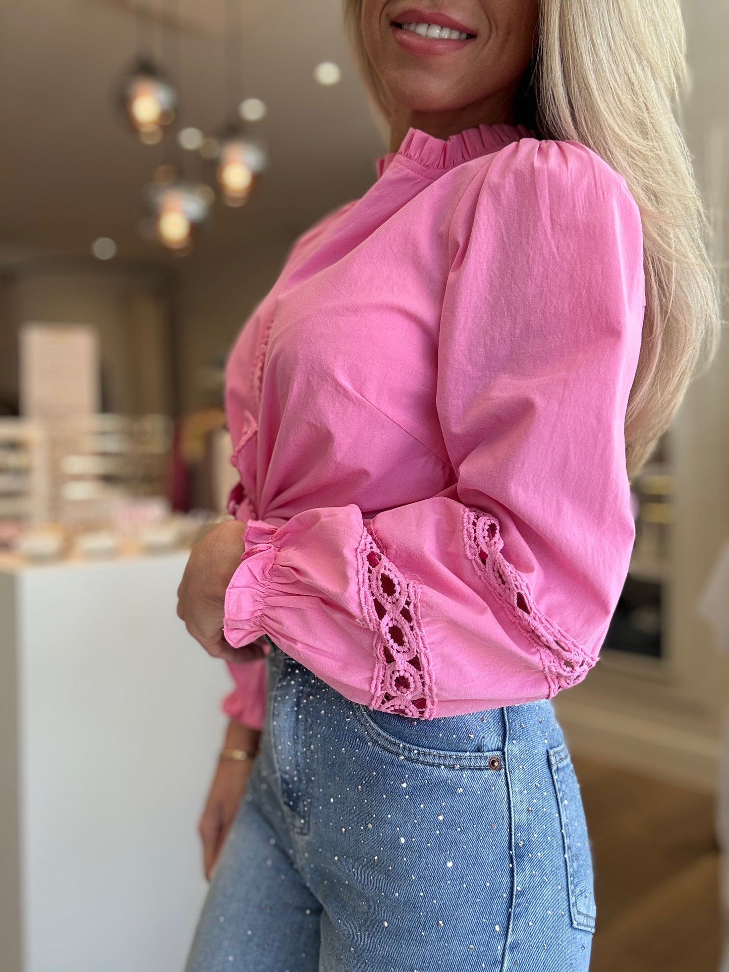 Blouse roze