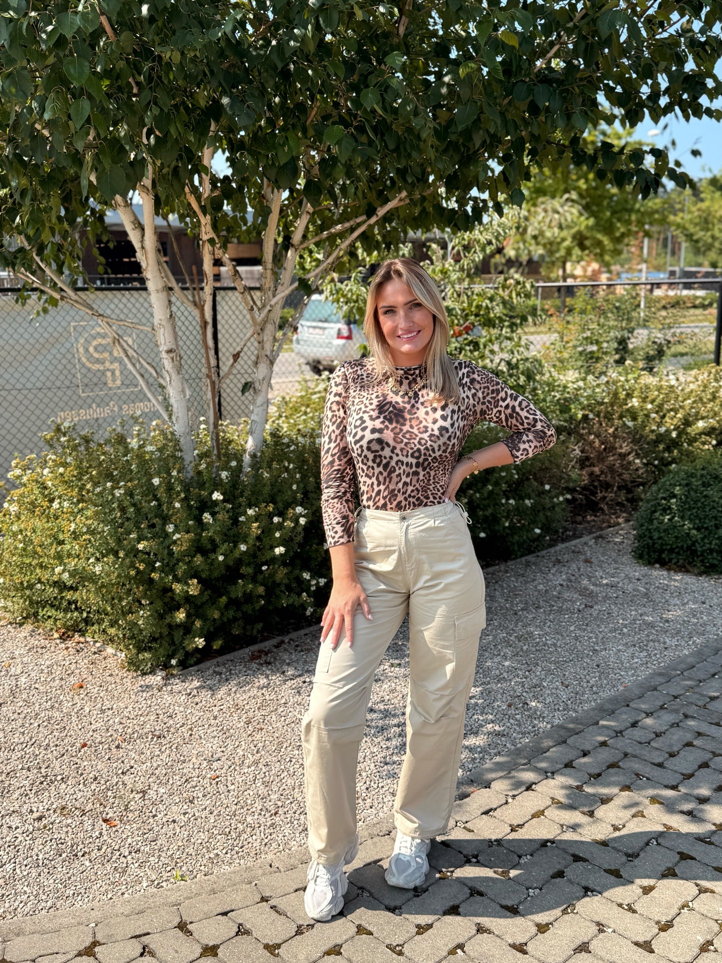 Beige parachute stof cargo