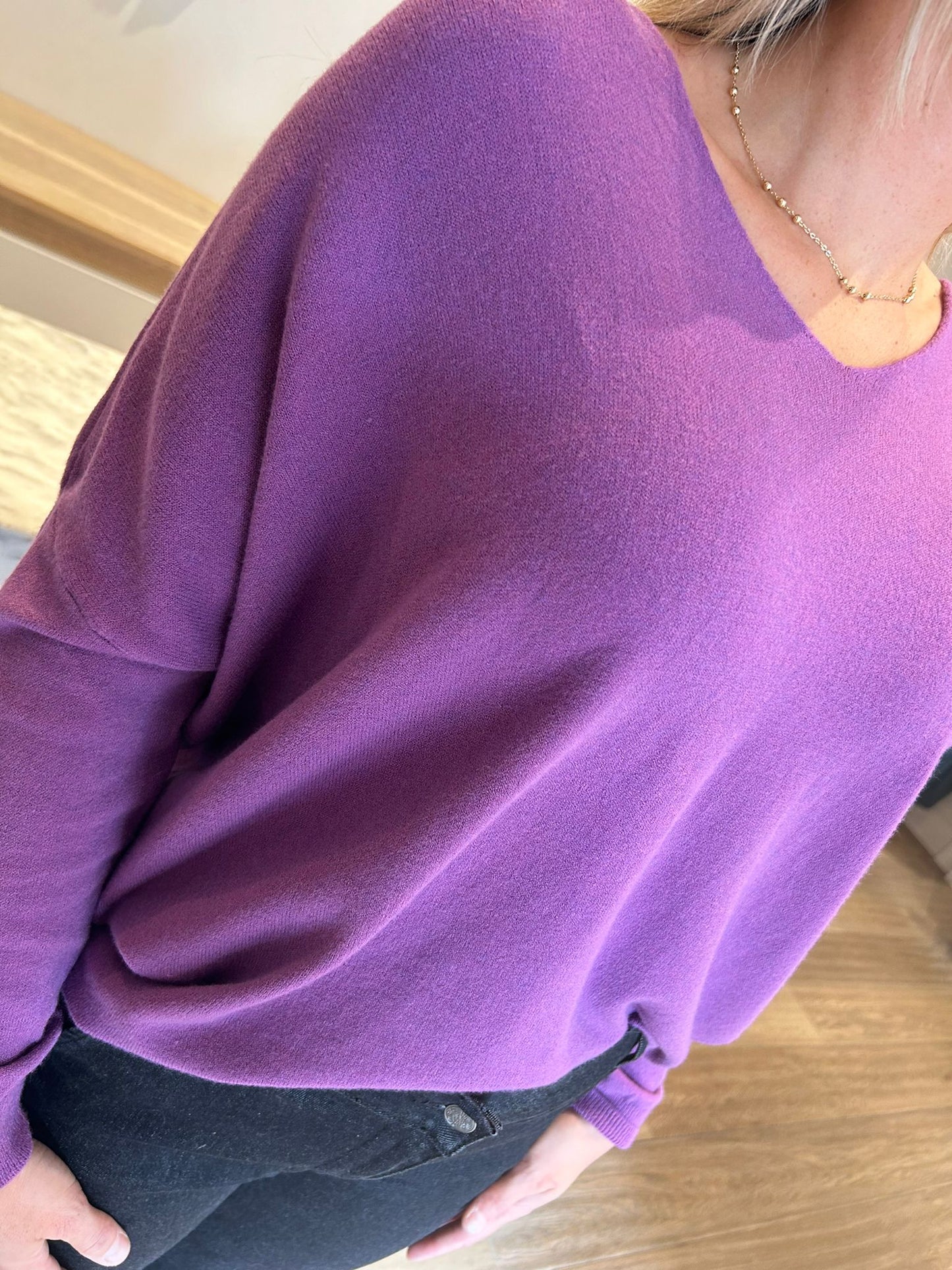 BLACK ROSE PULL MANZA AUBERGINE