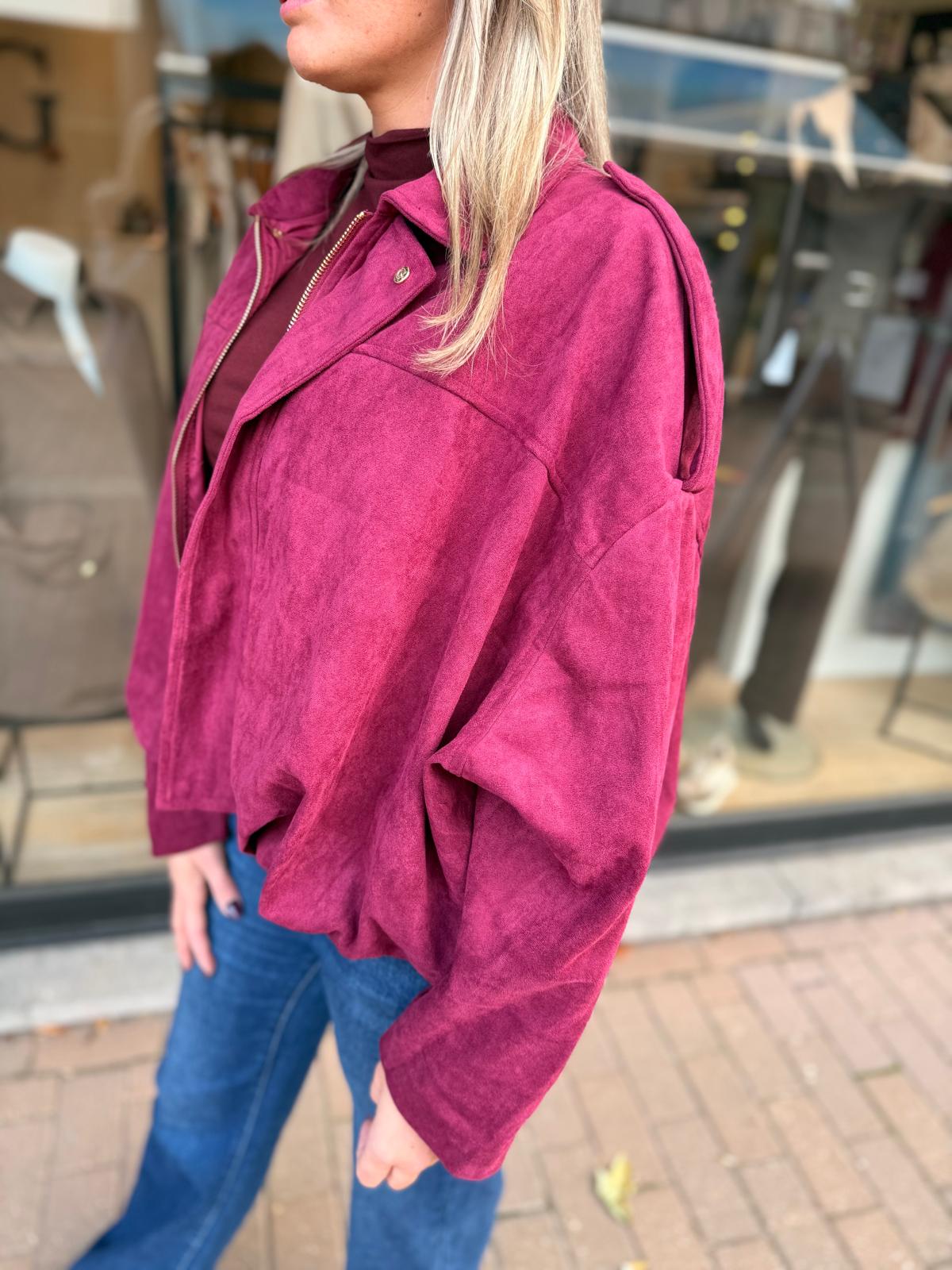 Suède oversized jacket