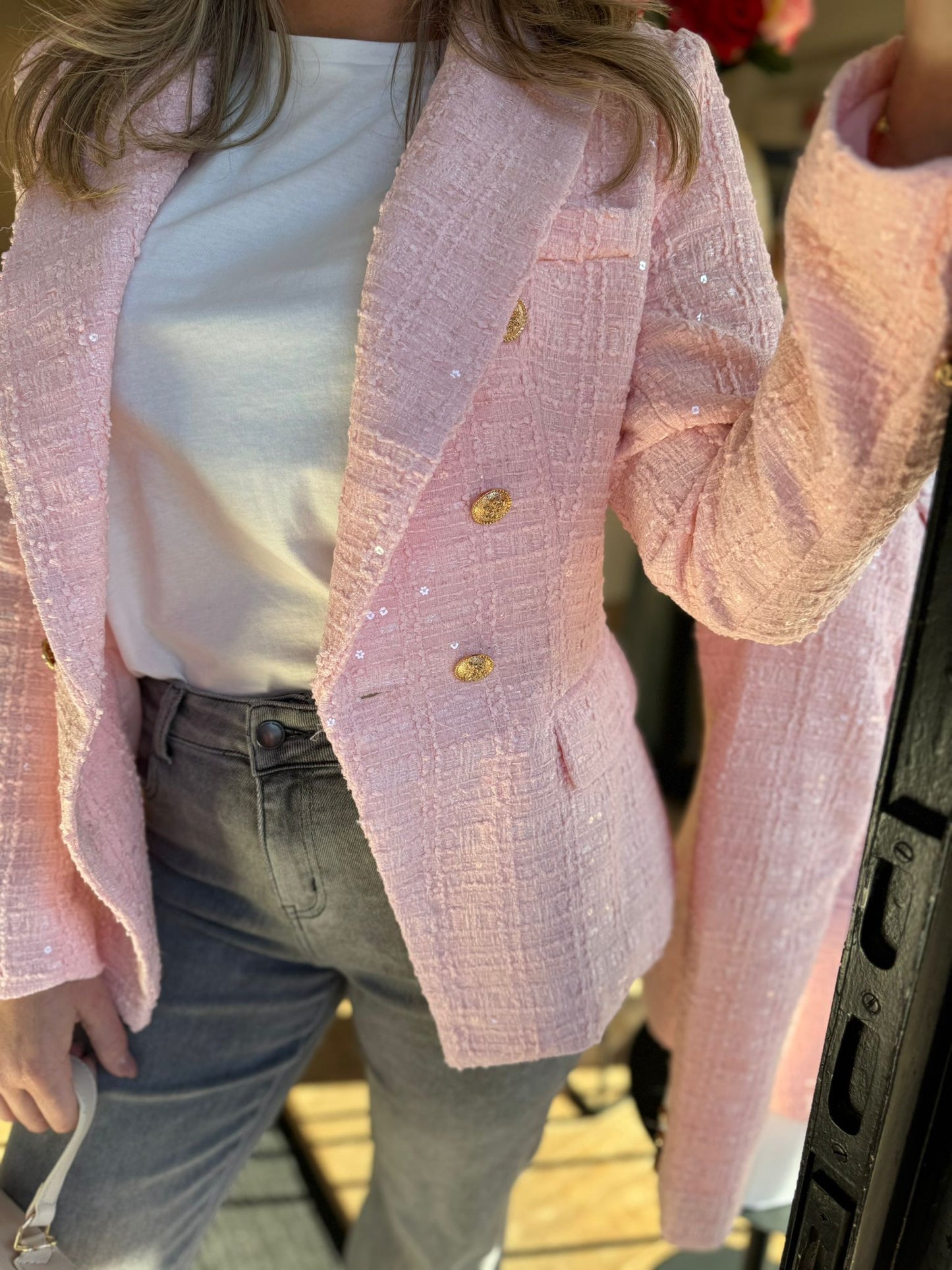 Blazer attentif pastel roze