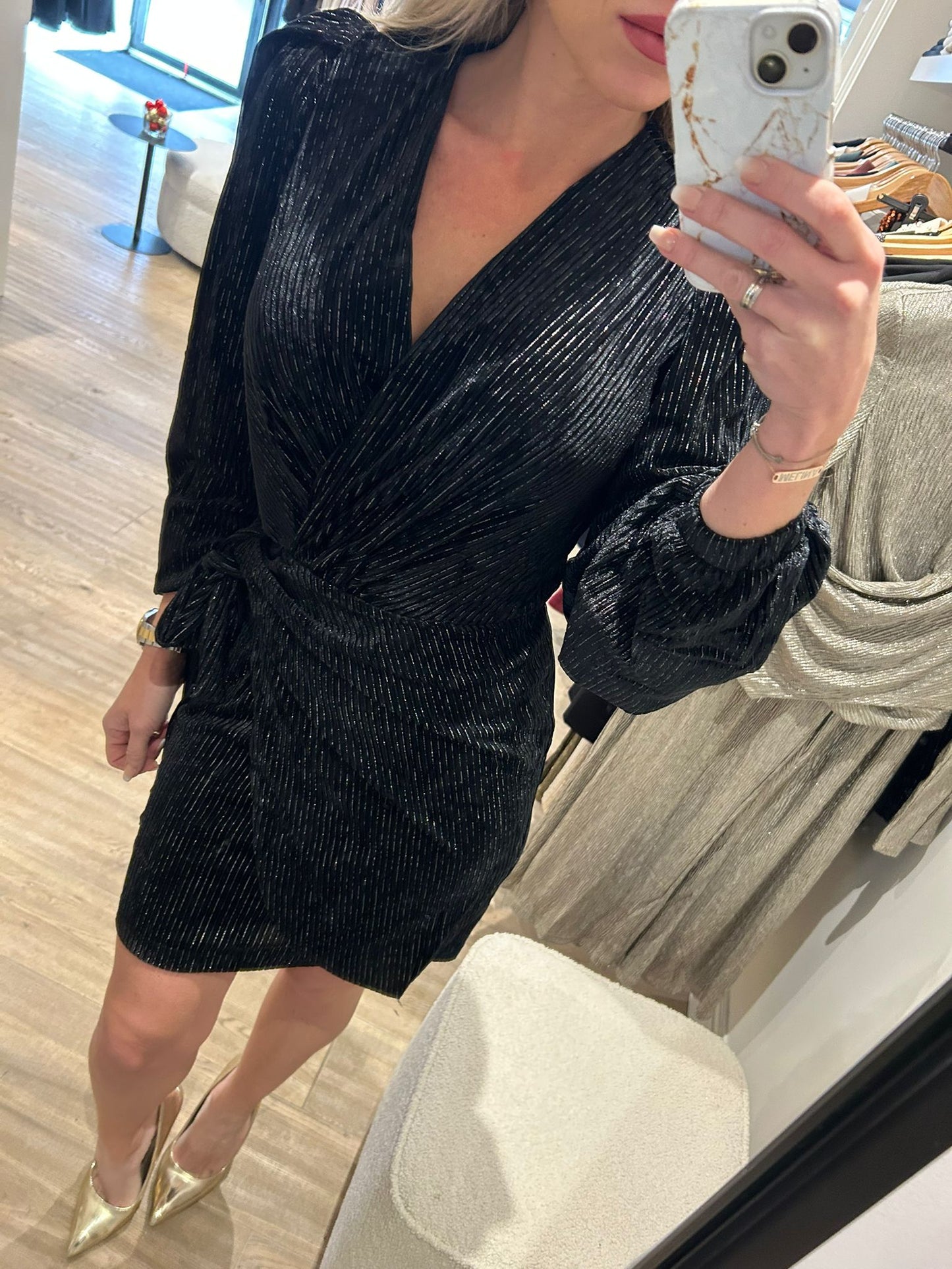 Dress Poline velvet zwart