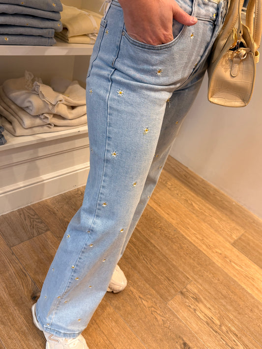 Jeans flowers