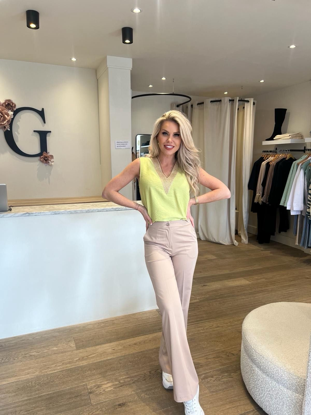 Broek CTN beige