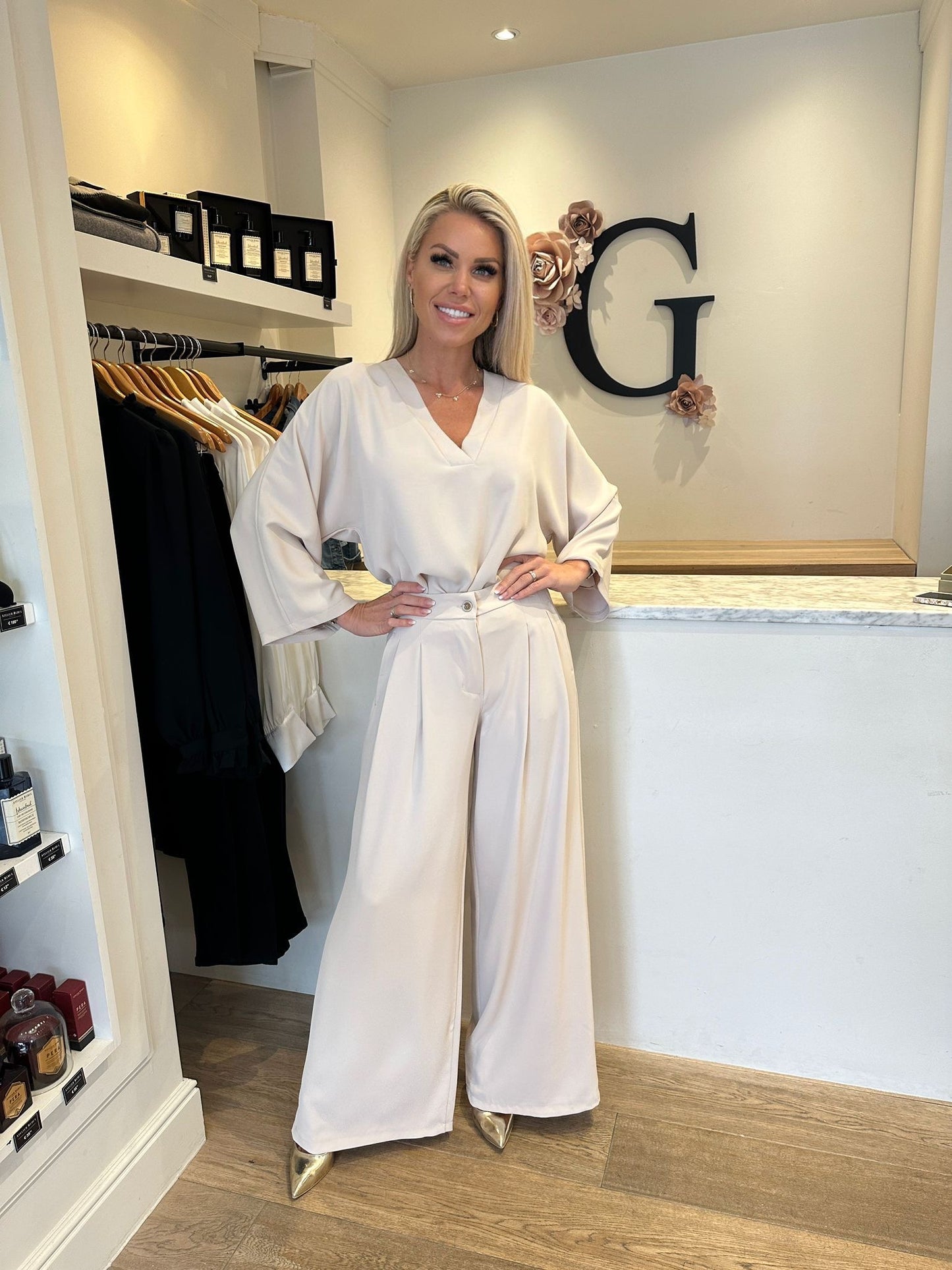 BLACK ROSE PANTS LEX BEIGE