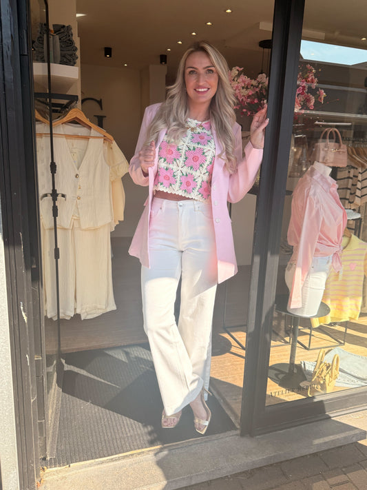 Blazer getailleerd roze