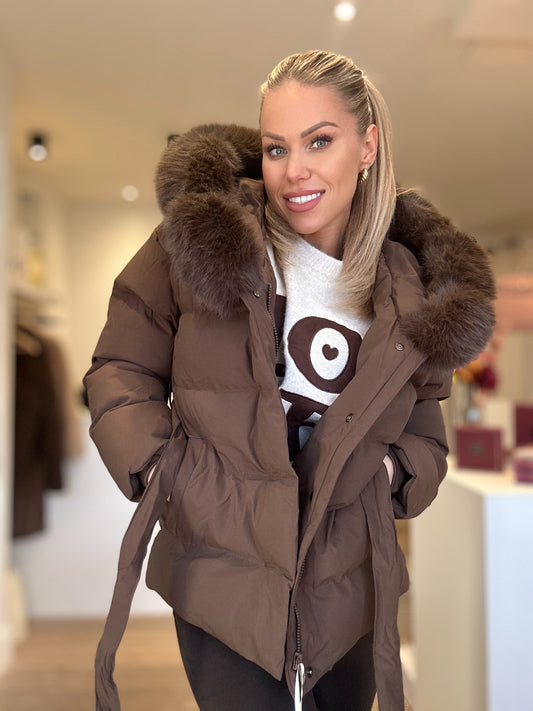 Chocolate winter jacket