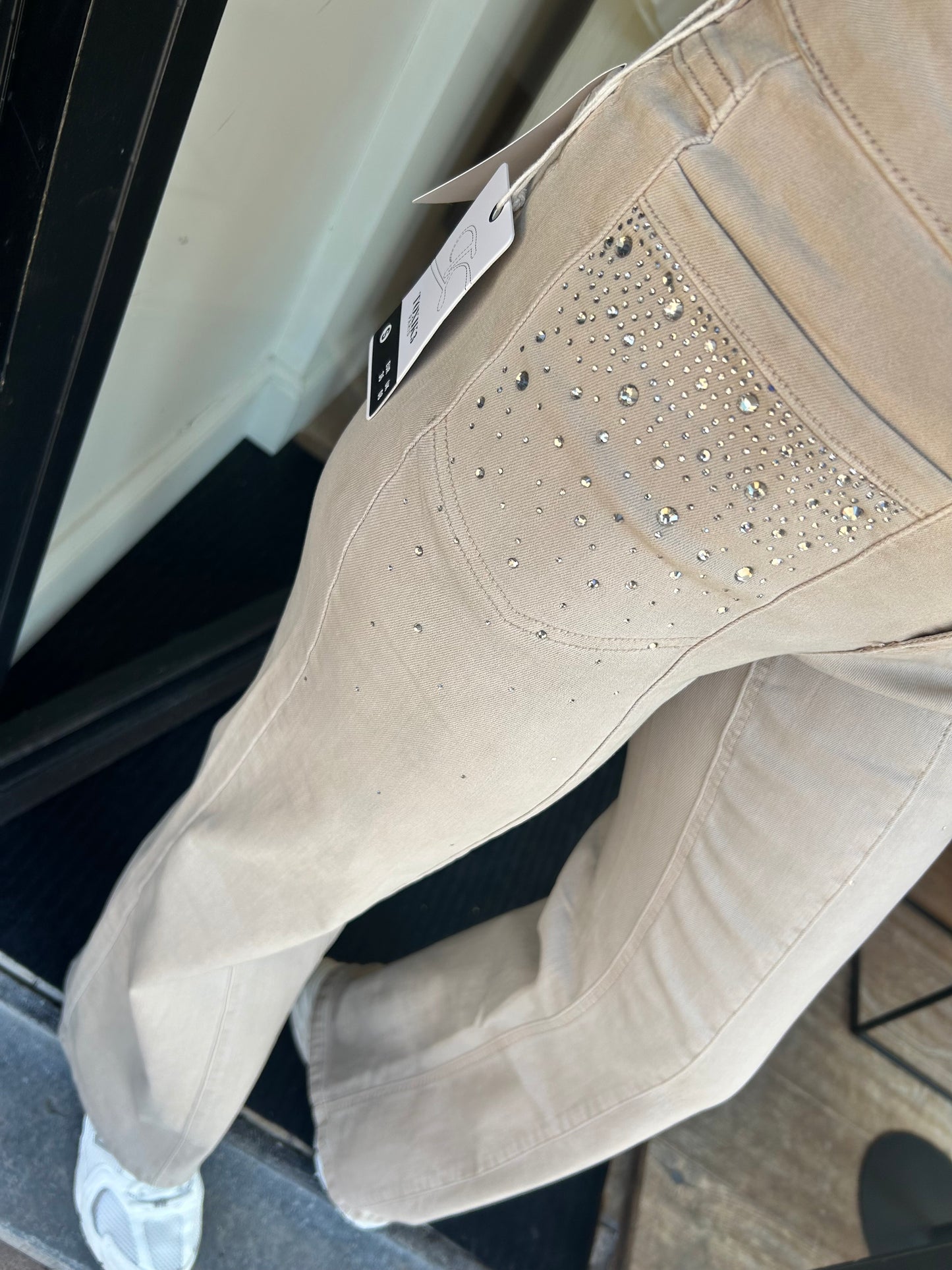 Toxik jeans beige strass
