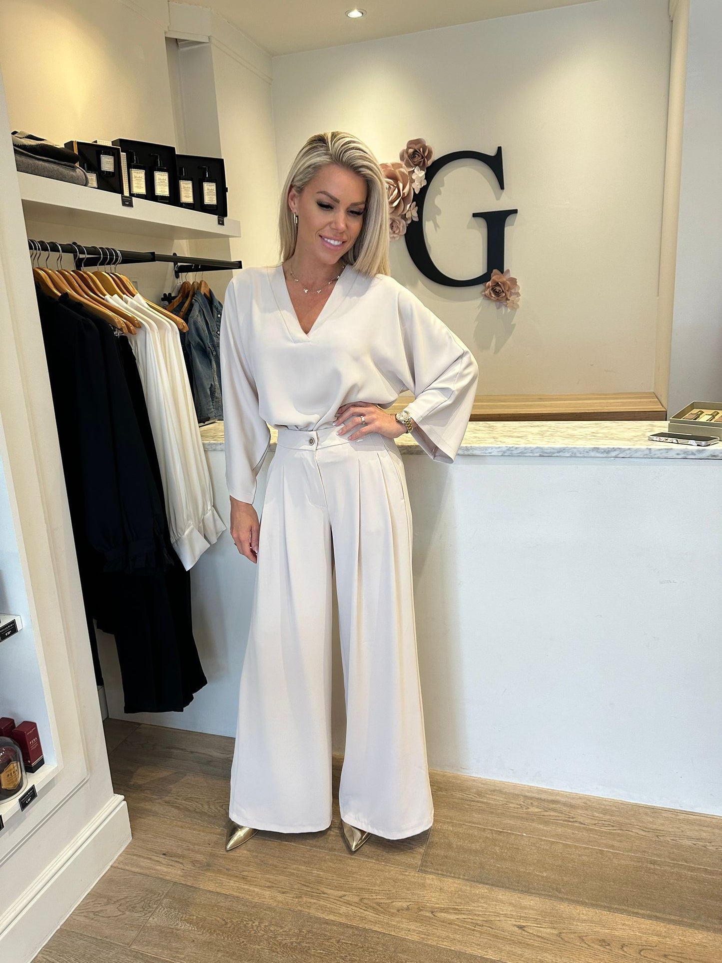BLACK ROSE PANTS LEX BEIGE