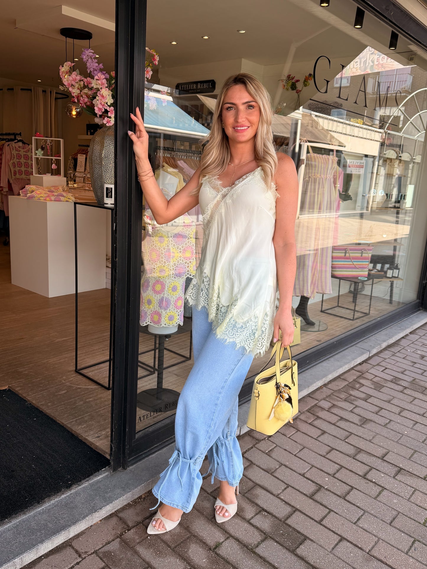 Jeans met strik detail