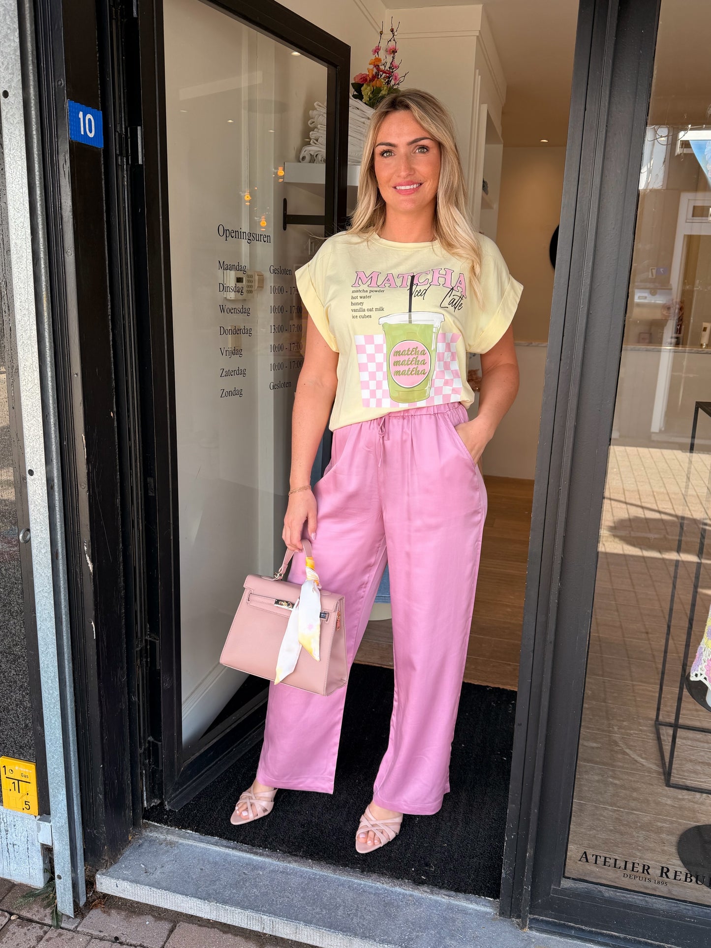 Zijde Pantalon roze