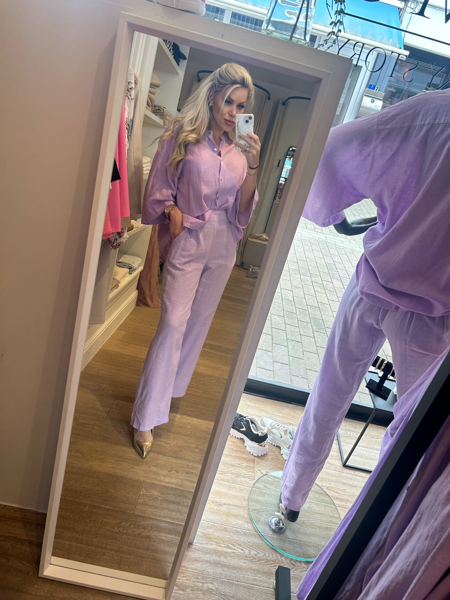 Broek blackrose lila