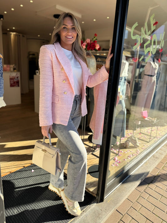 Blazer attentif pastel roze