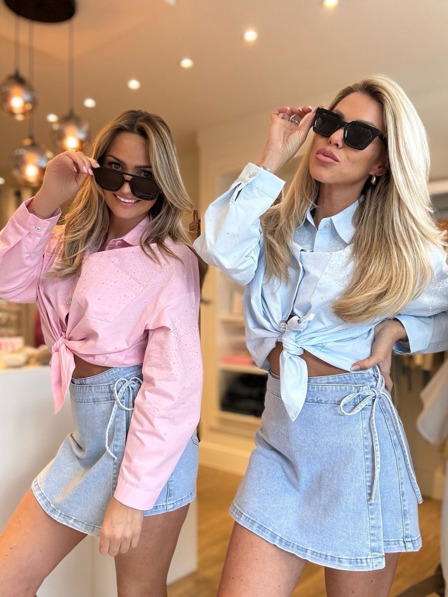 Diamond blue blouse